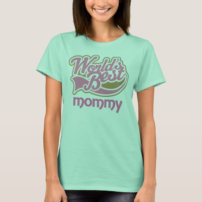 World Best Mommy Logo Tshirt Geschenk (Vorderseite)