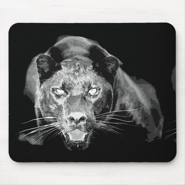 World Black Jaguar Cat Eyes Mousepads (Vorne)