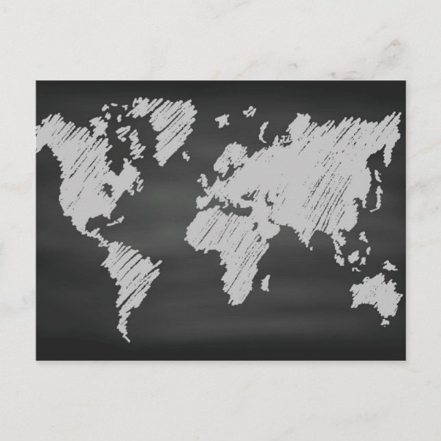 World Chalkboard Karte (Vorderseite)