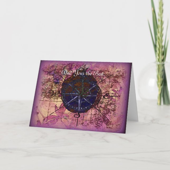 World Compass Vathers Day Card. Karte (Vorderseite)