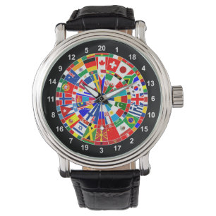 World Country Flag Darts Board game Travls Bulls Armbanduhr