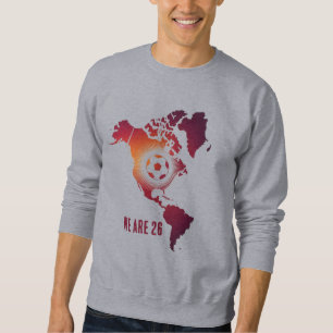 World Cup 2026 Amerika Soccer Karte Sweat Hoodie 