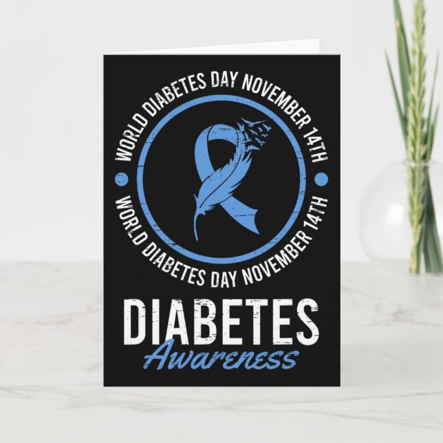World Diabetes Day November Disease Awareness Insu Karte (Vorderseite)