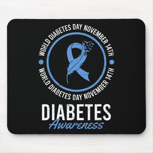 World Diabetes Day November Disease Awareness Insu Mousepad (Vorne)