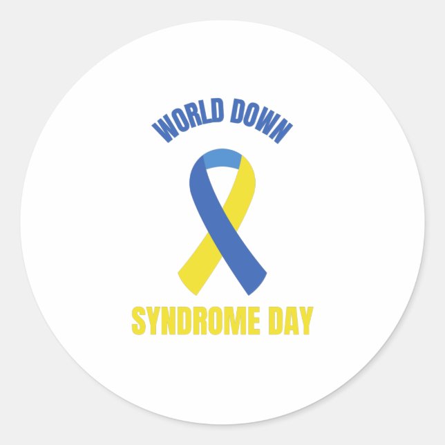 World-Down-Syndrom (2) Runder Aufkleber (Vorderseite)