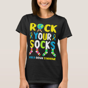 World Down Syndrom Day Rock Your Socks Awareness T-Shirt
