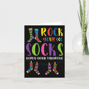 World-Down-Syndrom Rock Your Socks Awareness Men Karte