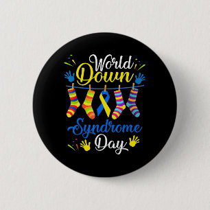 World Down Syndrome Day Awareness Socks 21 März Button