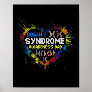 World Down Syndrome Day Awareness Socks 21 März C Poster