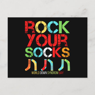 World Down Syndrome Day Rock Your Socks Postkarte