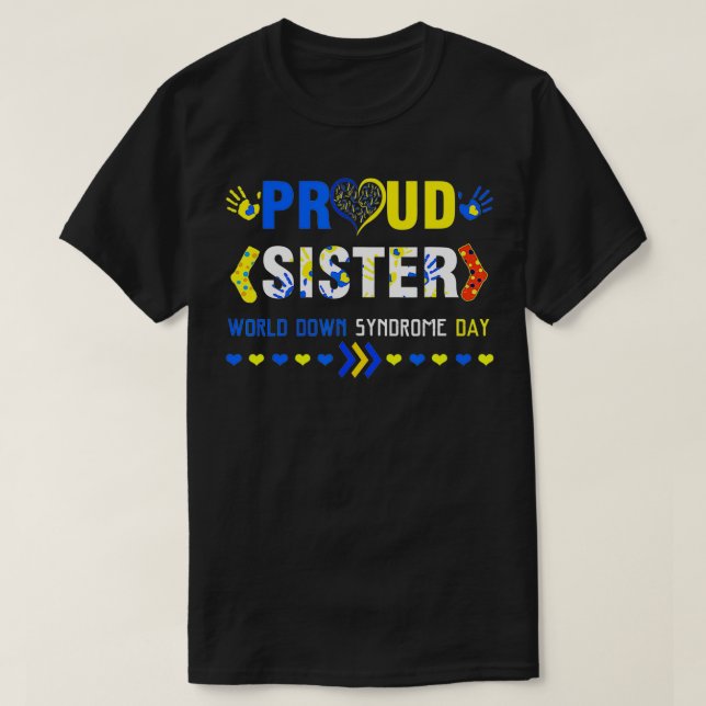 World Down Syndrome Day Soeur T-shirt Sensibilisat (Design devant)