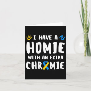 World Down Syndrome Day Trisomy 21 Ribbon Extra Ch Karte