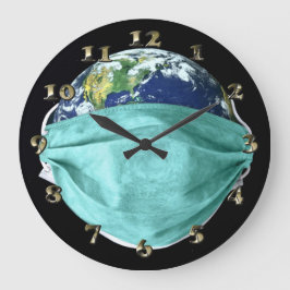 World Emergency Coronavirus Große Wanduhr