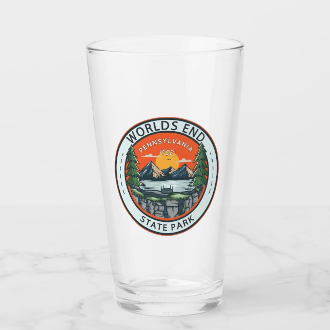 World End Staat Park Pennsylvania Abzeichen Glas (Vorderseite)