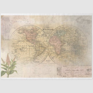 World Ephemere Decoupage Tissue Paper Seidenpapier