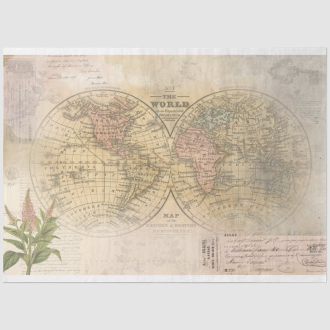 World Ephemere Decoupage Tissue Paper Seidenpapier (Vorderseite)