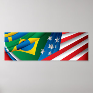 World Flags Poster, USA, Brasilien und mehr Poster