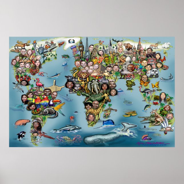 World Fun Map Poster (Vorne)