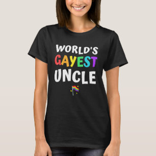 World Gayest Uncle Pride Rainbow Flag Liebe Lgbt L T-Shirt