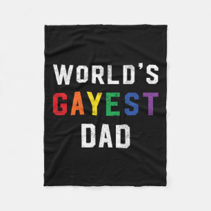 World Gayest Vater Niedlich Gay Pride Lgbt Vathers Fleecedecke
