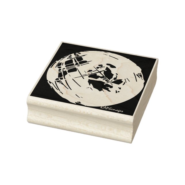 World Globe Fotografy Art Tasche Gummistempel (Stempel)