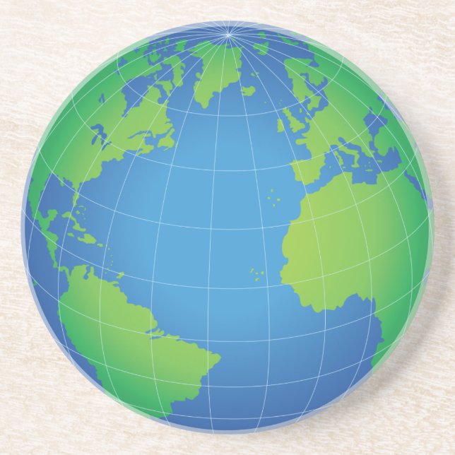 World Globe Map Getränkeuntersetzer (Vorne)