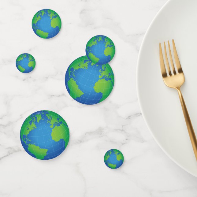World Globe Map Konfetti (Gruppe)