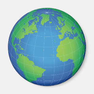 World Globe Map Magnet