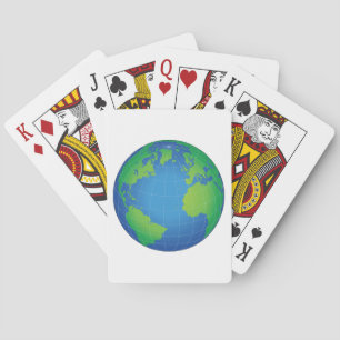 World Globe Map Spielkarten