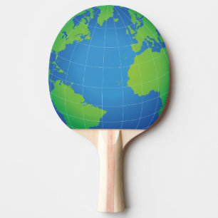 World Globe Map Tischtennis Schläger
