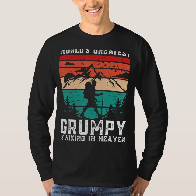 World Greatest Grumpy Hiking in Heaven Family Memo T-Shirt (Vorderseite)