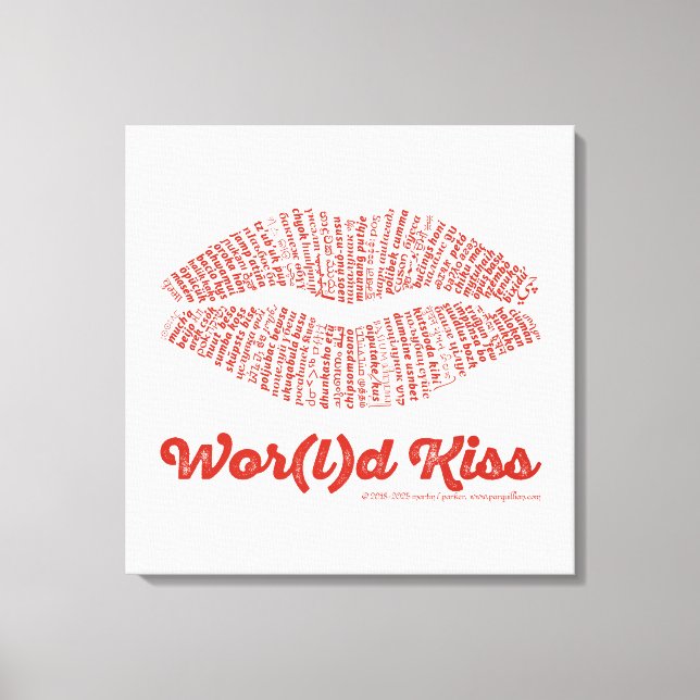 World Kiss Canvas Print Leinwanddruck (Vorderseite)