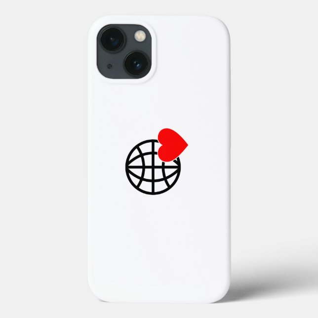 World Love Globe Icon | Heart Earth Summer Design Case-Mate iPhone Hülle (Rückseite)