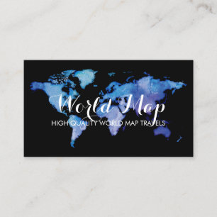 World Map Agent Vermietungsbüro Visitenkarte
