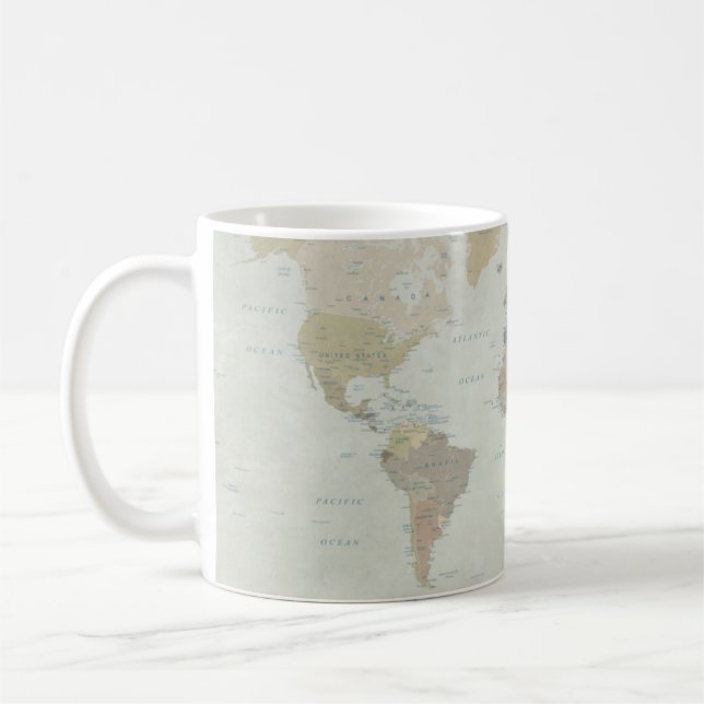 World Map Coffee Tasse (Links)