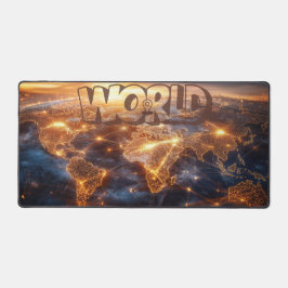 World Map Desk Mat Travel Inspiriert Schreibtisch Schreibtischunterlage