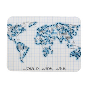 World Map   Elektronische Mikrochip-Schaltungen Magnet