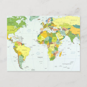 world+map+global+country+Atlas Postkarte