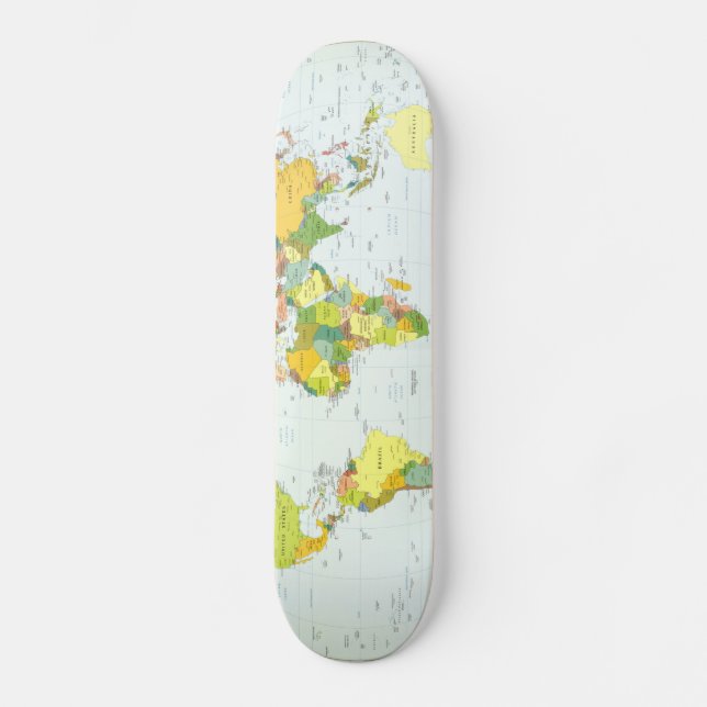 world+map+global+country+Atlas Skateboard (Vorderseite)