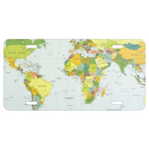 world+map+global+country+Atlas US Nummernschild