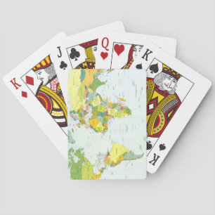 World Map Globe Country Atlas Spielkarten