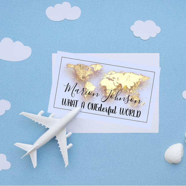 World Map Globe Map Reiseagentur Gold Logo Blau Visitenkarte (Von Creator hochgeladen)