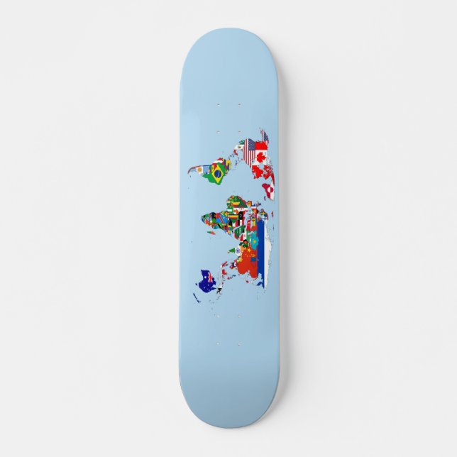 World Map of Flags Skateboard (Vorne)