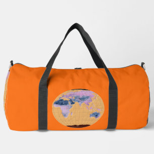 World Map Orange -  Duffle Bag