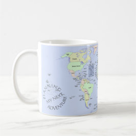 World Map - Planning My Next Adventure - Custom Kaffeetasse