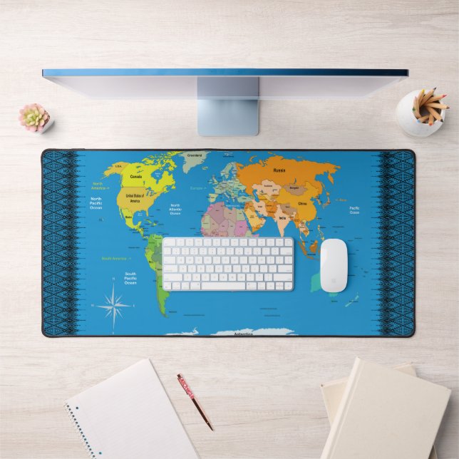 World Map  Schreibtischunterlage (Büro 1)