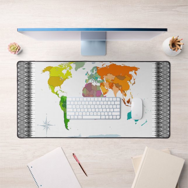 World Map  Schreibtischunterlage (Büro 1)