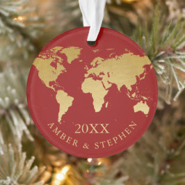World Map Vacation Travel Bewahren Personalisiert Ornament