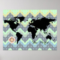 world map zig-zag sea