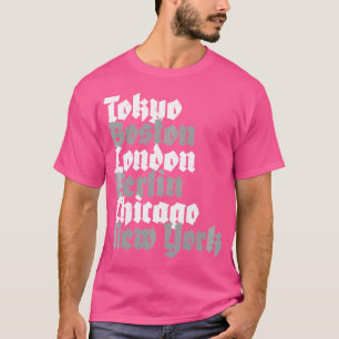World Marathon Majors Städte T-Shirt